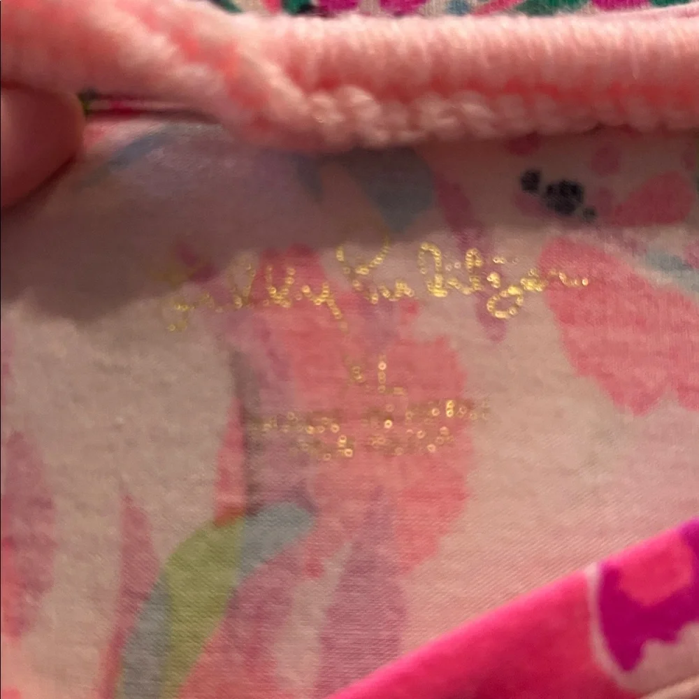 Floral Pink and NavyLong Sleeve Top Lilly Pulitzer - Picture 6 of 6